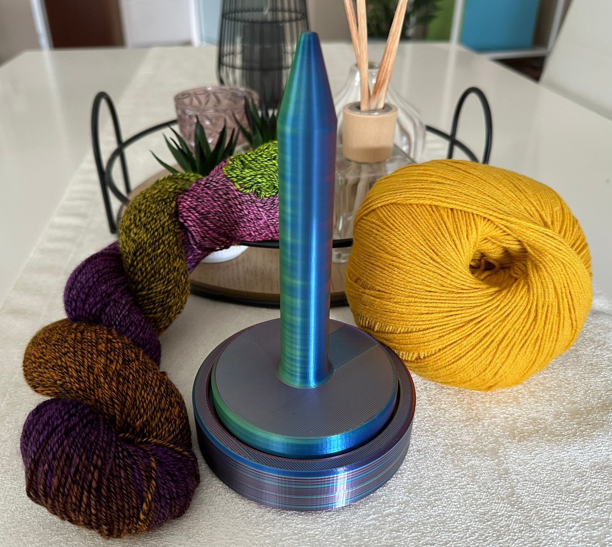 Wollabwickler 3D Druck Regenbogen