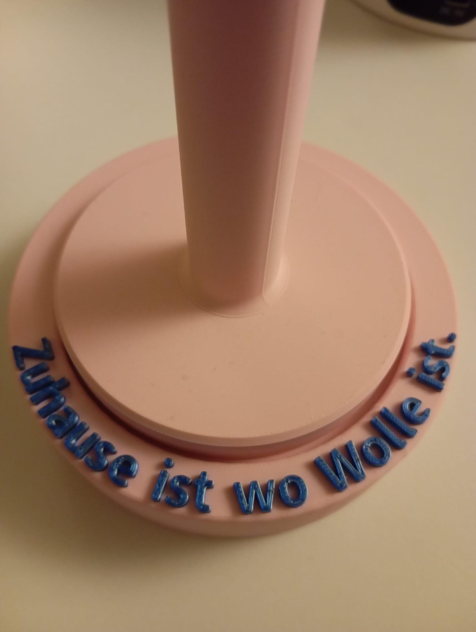 Wollabwickler 3D Wunschtext