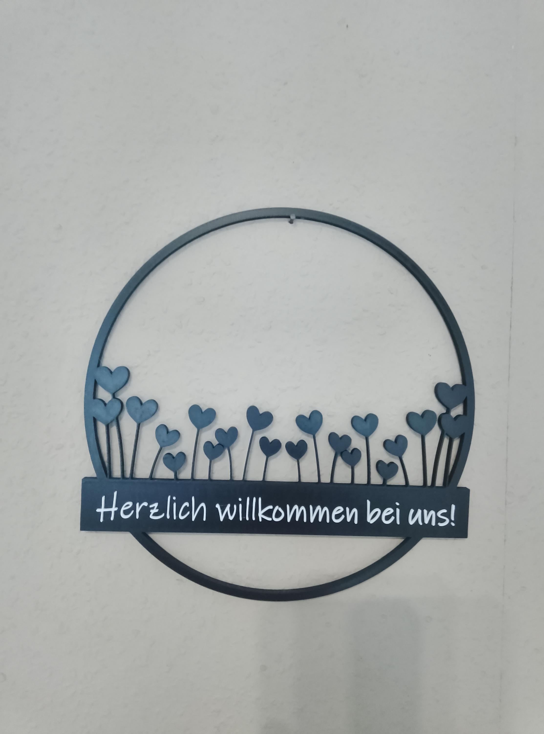 Wanddekoration, Herzlich Willkommen