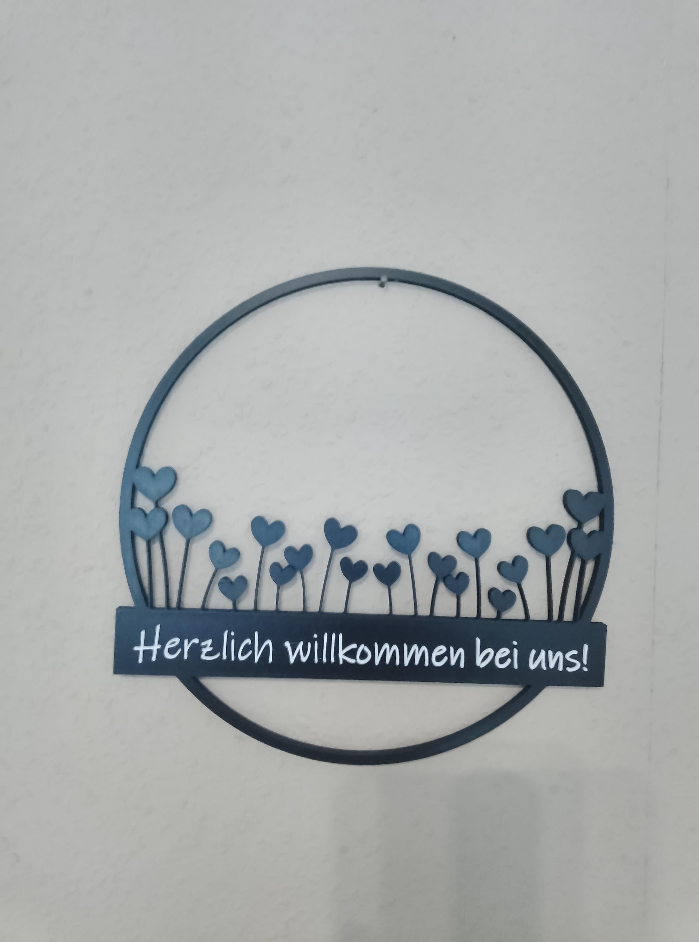 Wanddekoration, Herzlich Willkommen