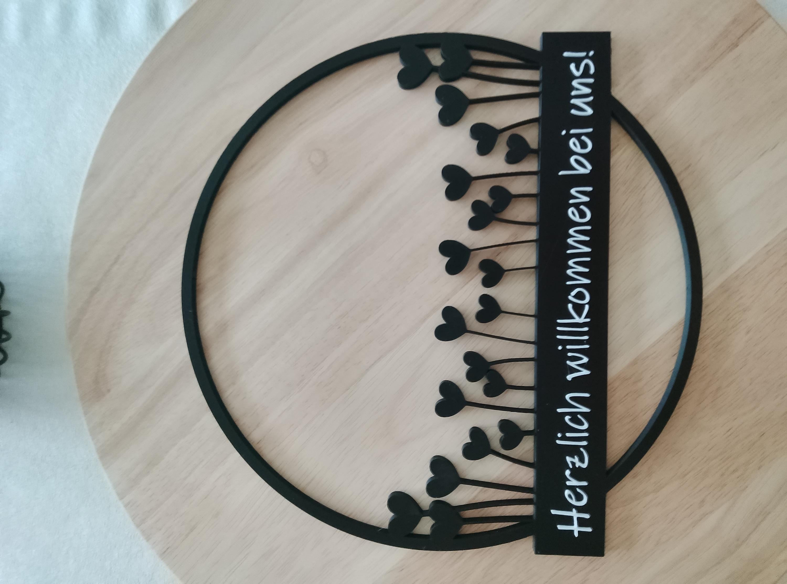 Wanddekoration, Herzlich Willkommen