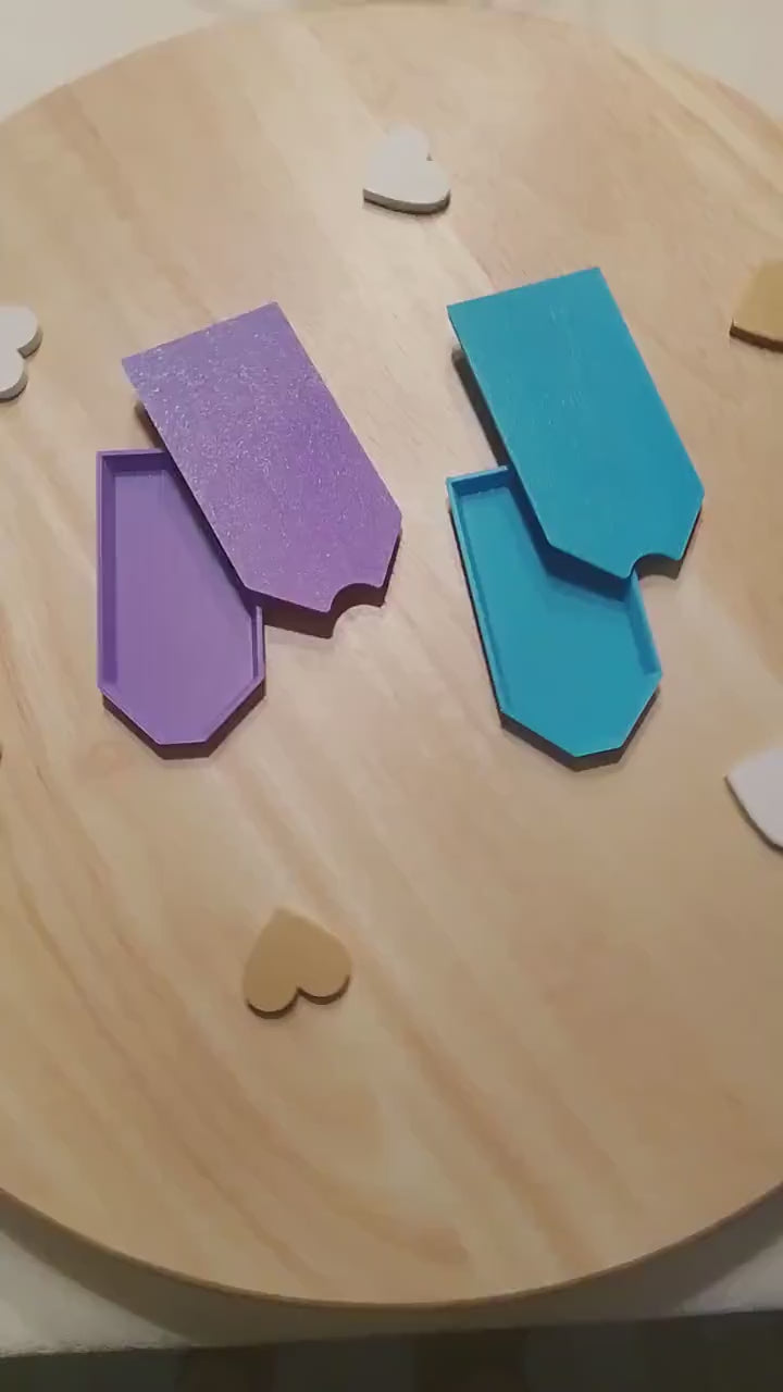 Praktisches Diamond Painting Schiffchen mit Schiebe-Deckel – ideal zum Sortieren, Aufbewahren & Ausrichten von Steinchen. 2 Set