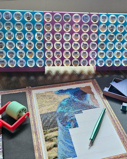 Diamant painting, Diamond painting, Dosenregal, Döschenwand, Aufbewahrung, Schiffchen, Tray, Garage, kombinierbar.