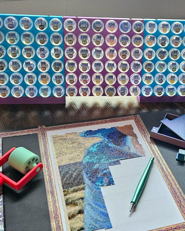 Diamant painting, Diamond painting, Dosenregal, Döschenwand, Aufbewahrung, Schiffchen, Tray, Garage, kombinierbar.