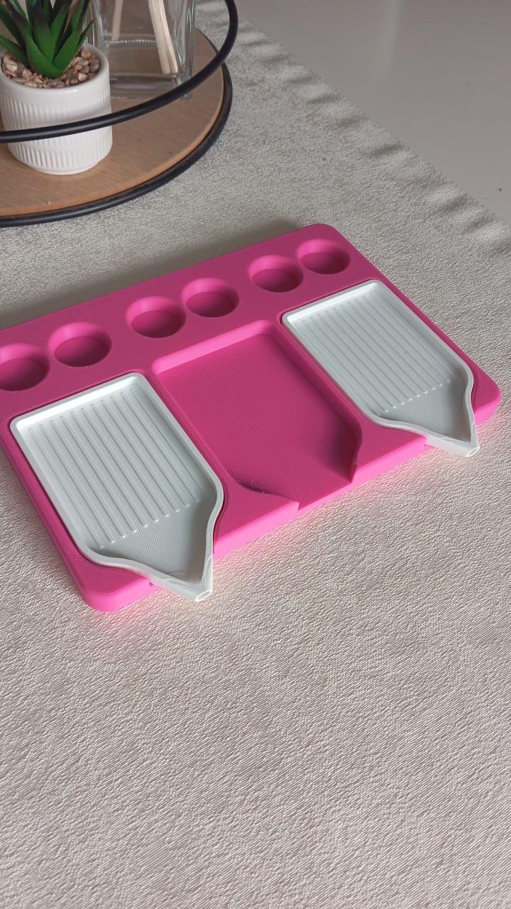 Diamond Painting Schiffchen Organizer, Tablet, Halter, bunt (inc. 3 Schiffchen)