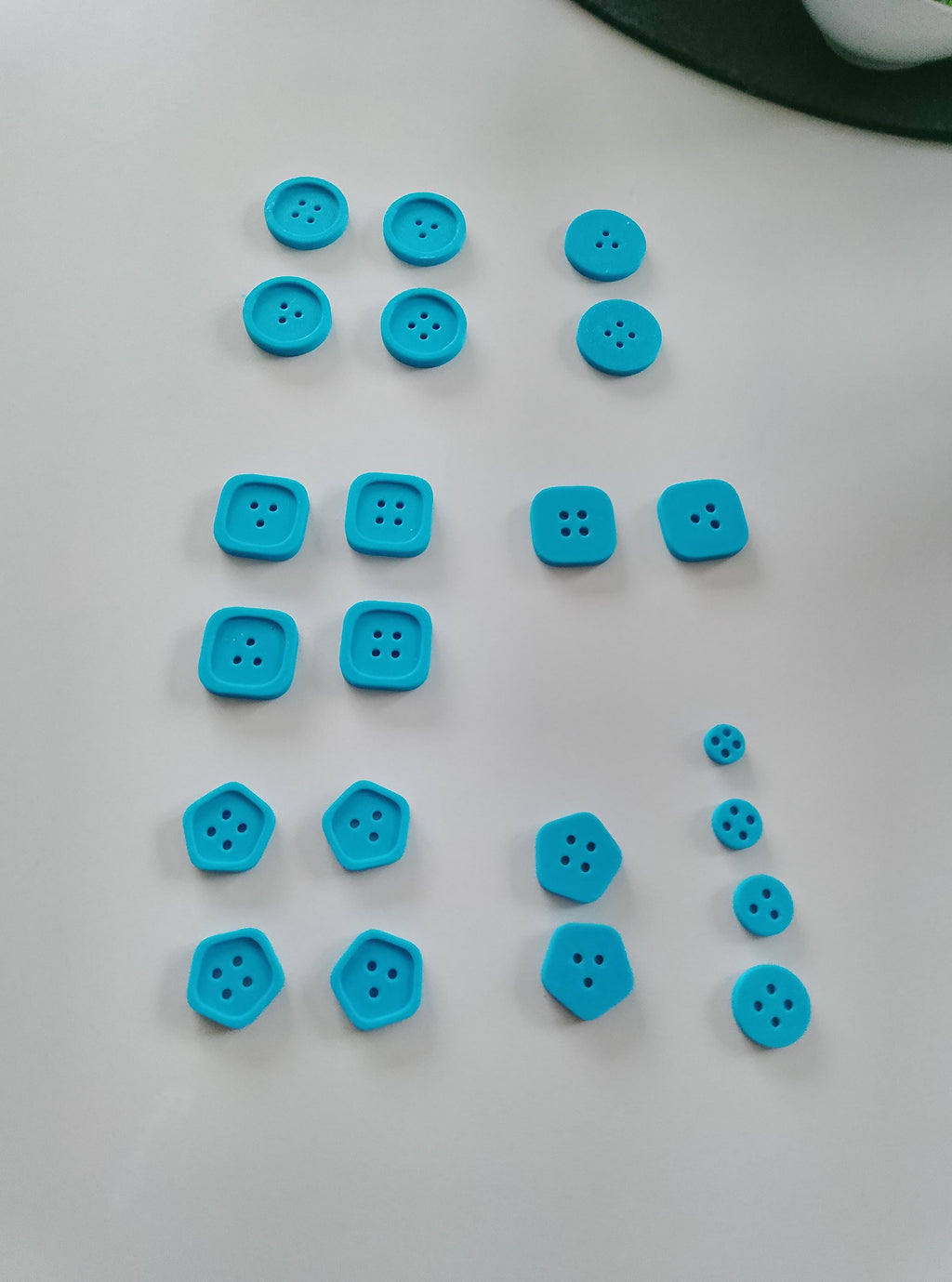 Knöpfe 3D Druck Unterschiedliche Formen (Set 10 Stück)