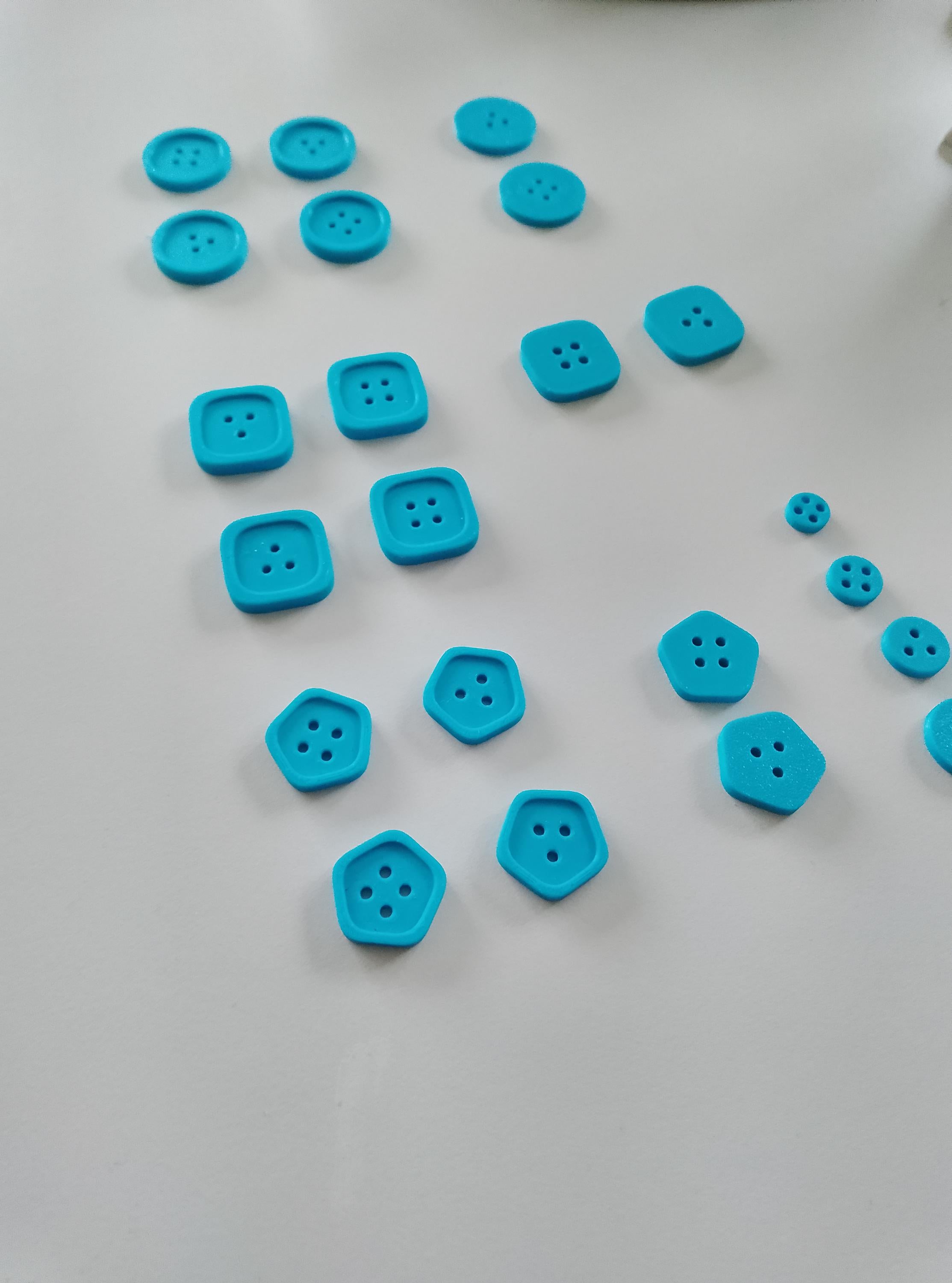 Knöpfe 3D Druck Unterschiedliche Formen (Set 10 Stück)