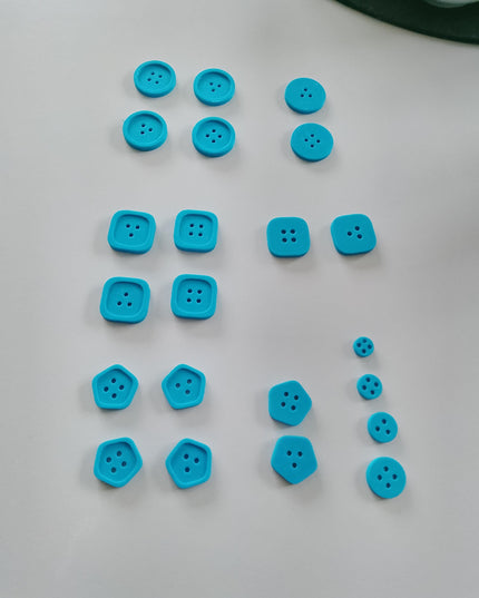 Knöpfe 3D Druck Unterschiedliche Formen (Set 10 Stück)