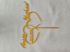 Caketopper - Hochzeit mit Wunschnamen • 3D Schriftzug Tortenstecker Verlobung