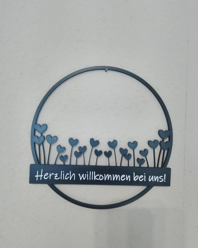 Wanddekoration, Herzlich Willkommen