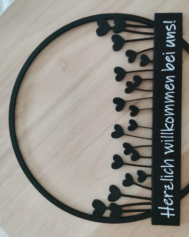 Wanddekoration, Herzlich Willkommen