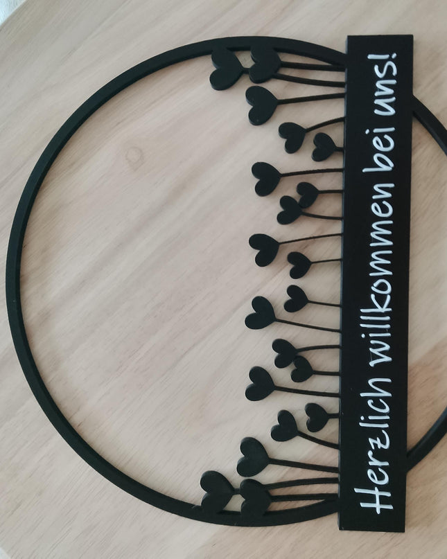 Wanddekoration, Herzlich Willkommen