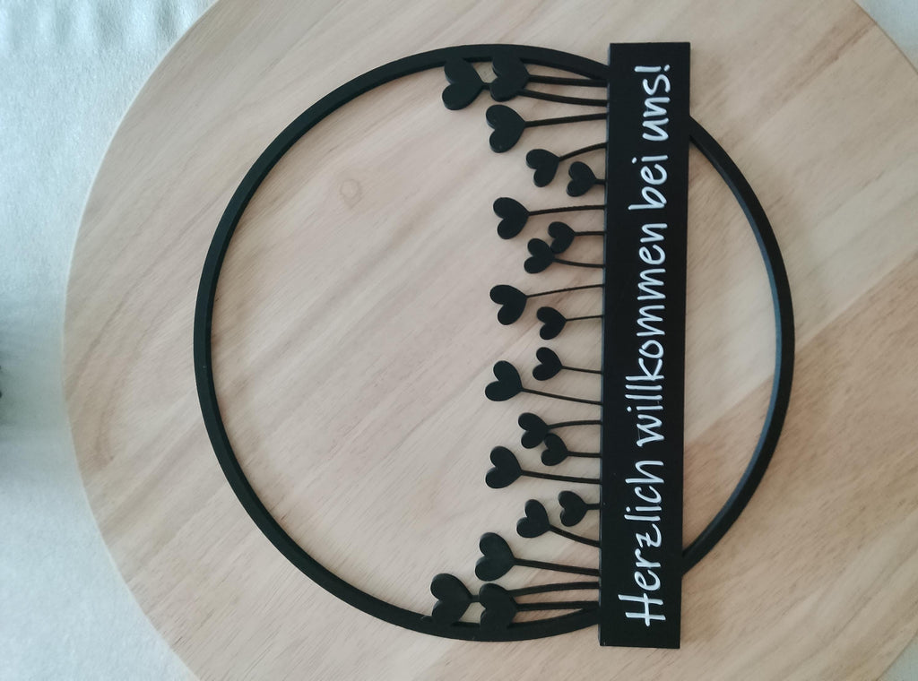 Wanddekoration, Herzlich Willkommen