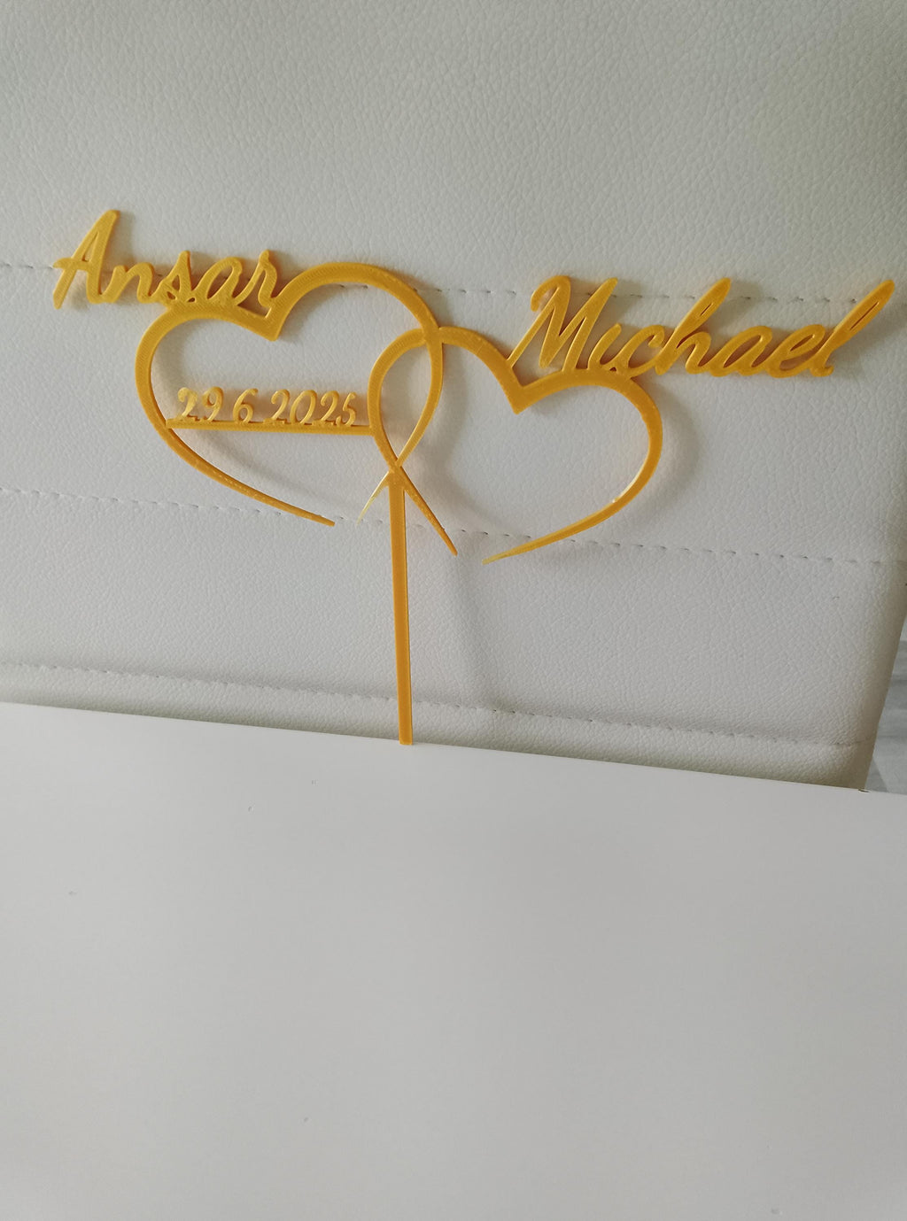 Caketopper - Hochzeit mit Wunschnamen • 3D Schriftzug Tortenstecker Verlobung