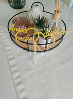 Caketopper - Hochzeit mit Wunschnamen • 3D Schriftzug Tortenstecker Verlobung
