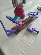 Großer Wollwickler – 3D-gedruckt mit geflammter Base & Tischklammer