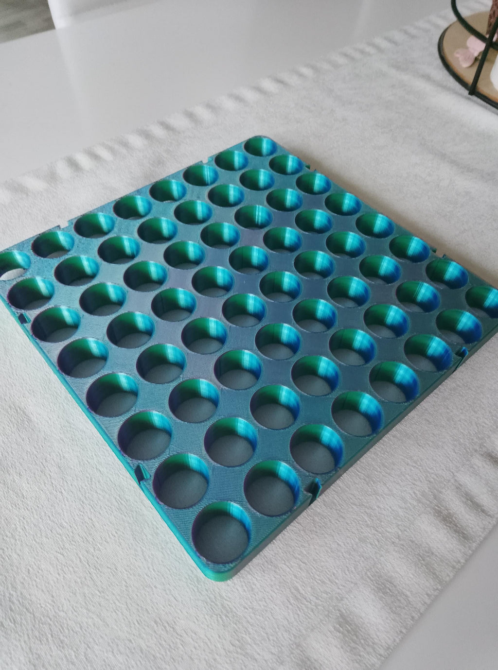 Jumbo Döschen-Regal für Diamond Painting – 3D-gedruckter Organizer mit 64 Fächern – Aufbewahrung ( inc. Verbinder )