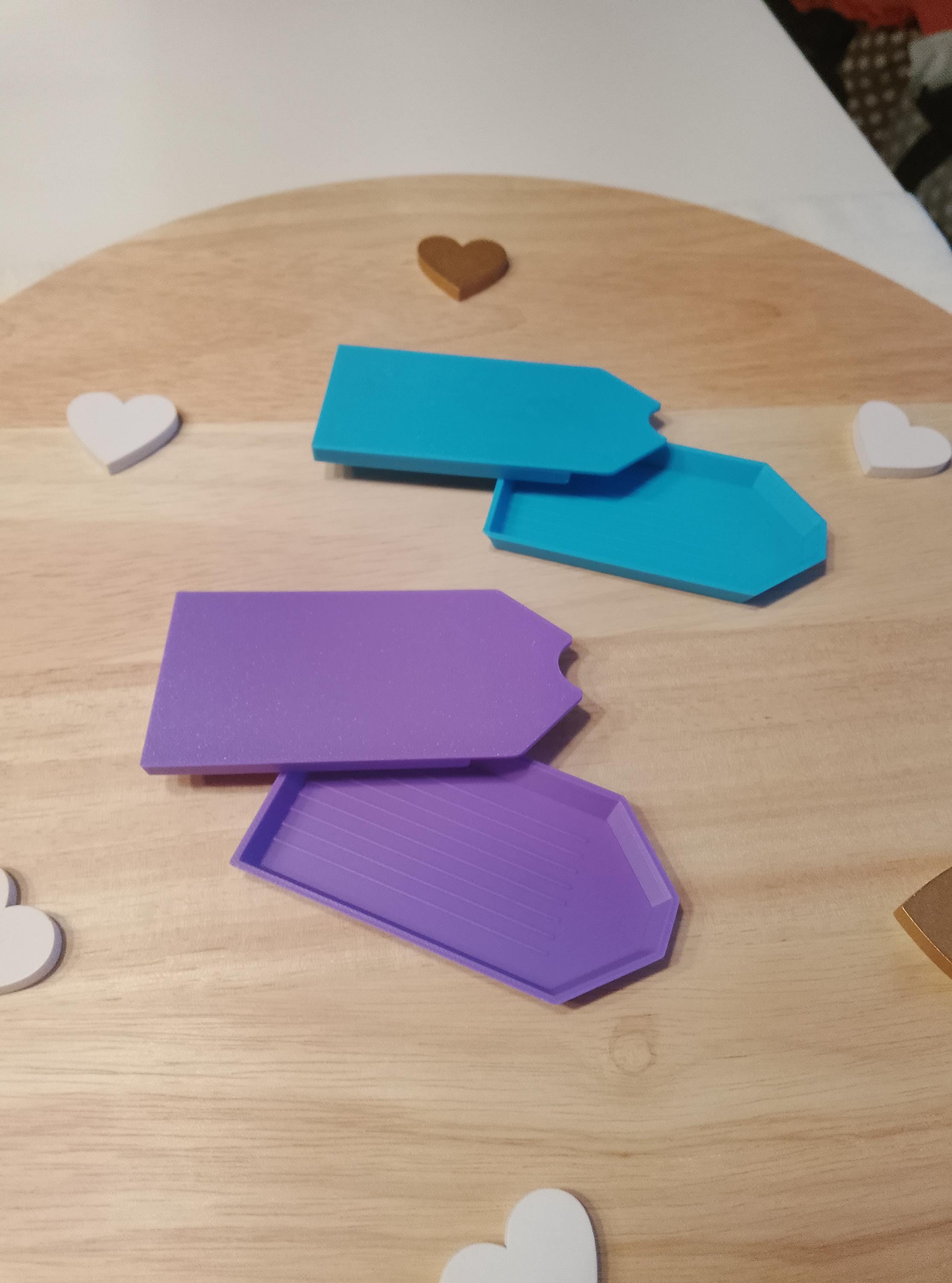 Praktisches Diamond Painting Schiffchen mit Schiebe-Deckel – ideal zum Sortieren, Aufbewahren & Ausrichten von Steinchen. 2 Set