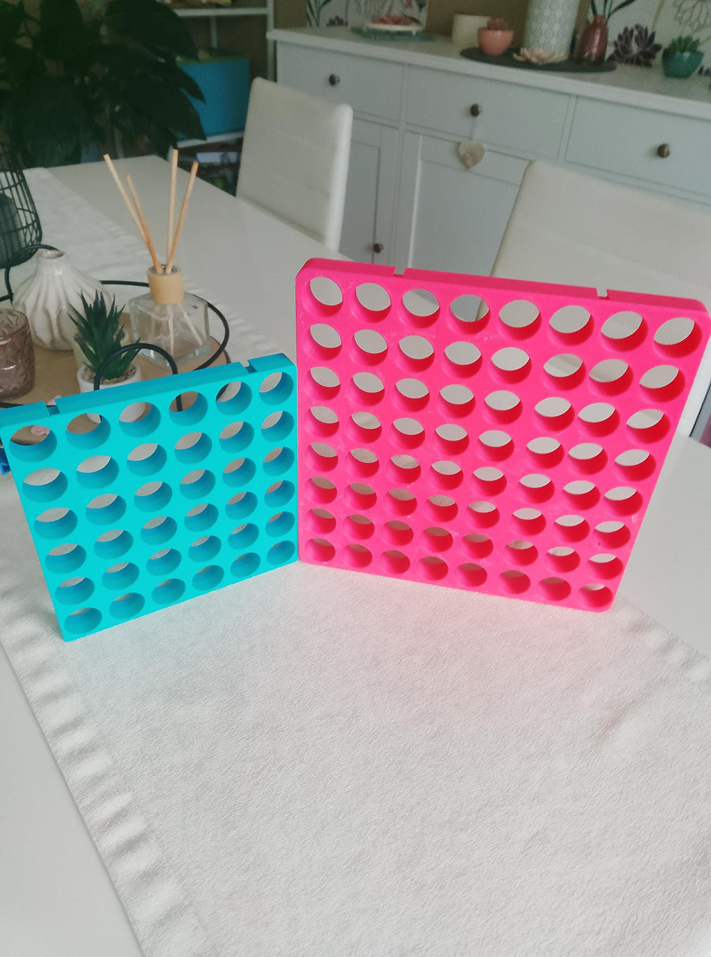 Jumbo Döschen-Regal für Diamond Painting – 3D-gedruckter Organizer mit 64 Fächern – Aufbewahrung ( inc. Verbinder )