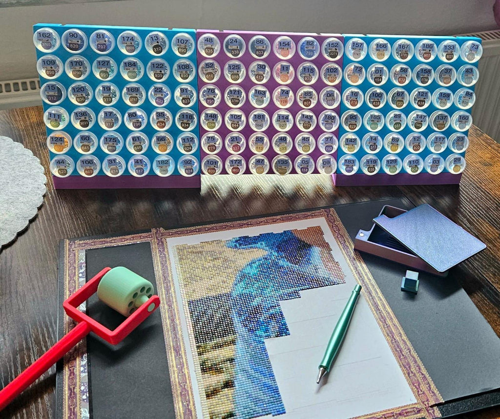 Diamant painting, Diamond painting, Dosenregal, Döschenwand, Aufbewahrung, Schiffchen, Tray, Garage, kombinierbar. ( inc Verbinder )