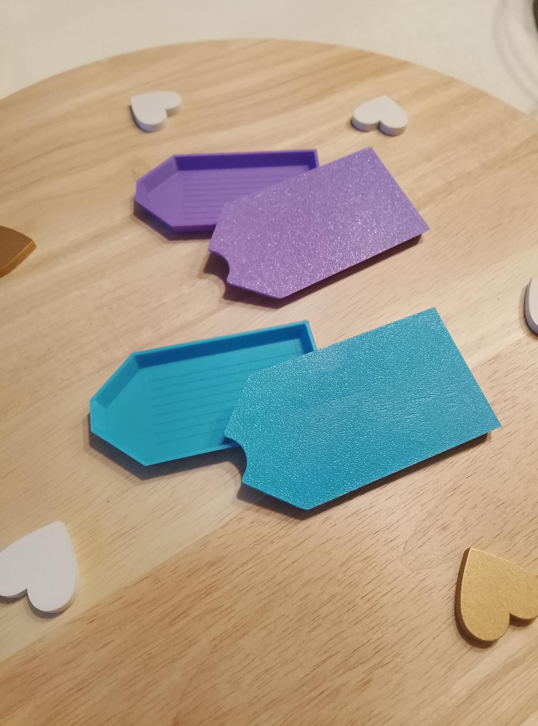 Praktisches Diamond Painting Schiffchen mit Schiebe-Deckel – ideal zum Sortieren, Aufbewahren & Ausrichten von Steinchen. 2 Set