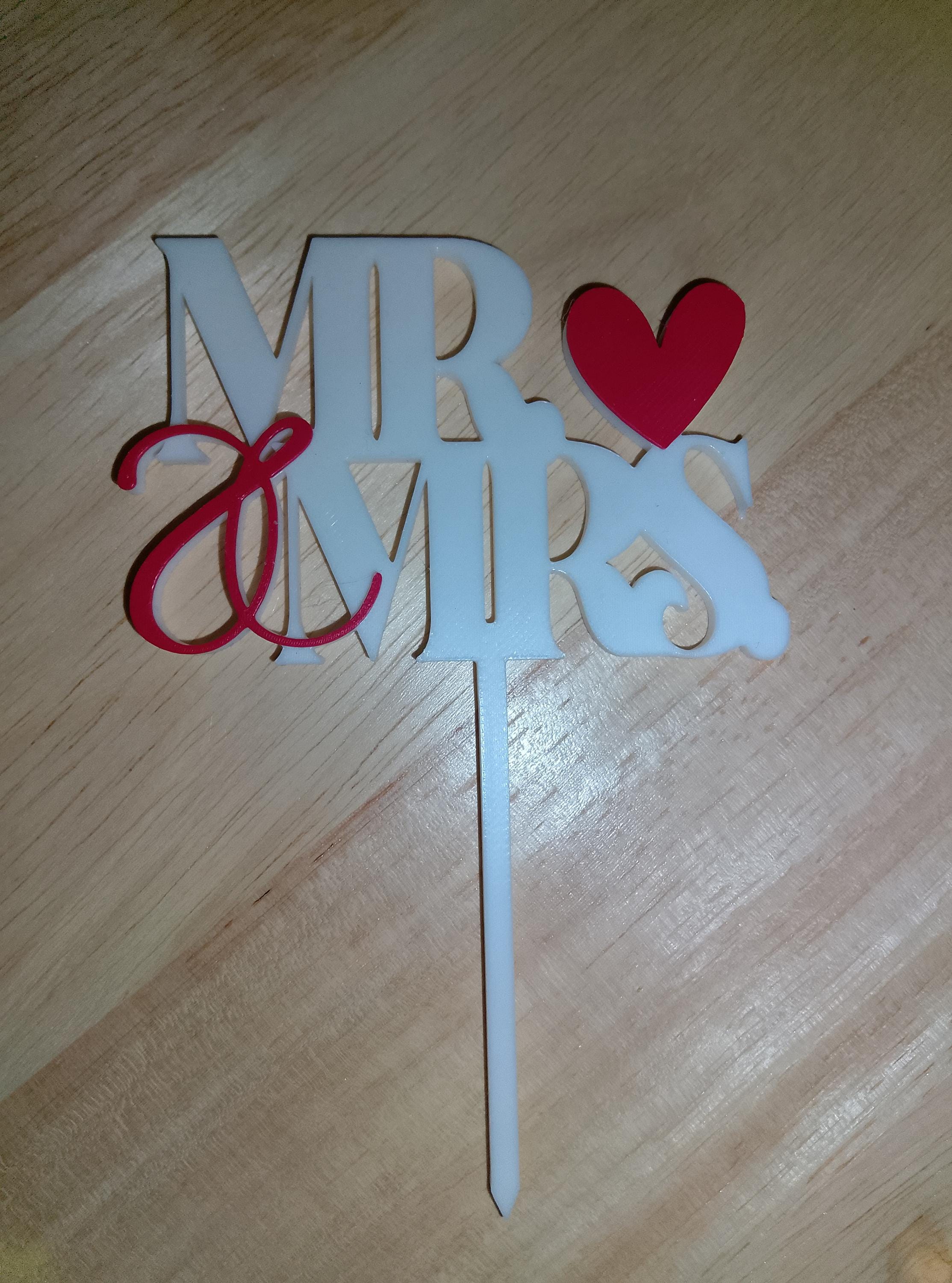 Caketopper Mr & Mrs