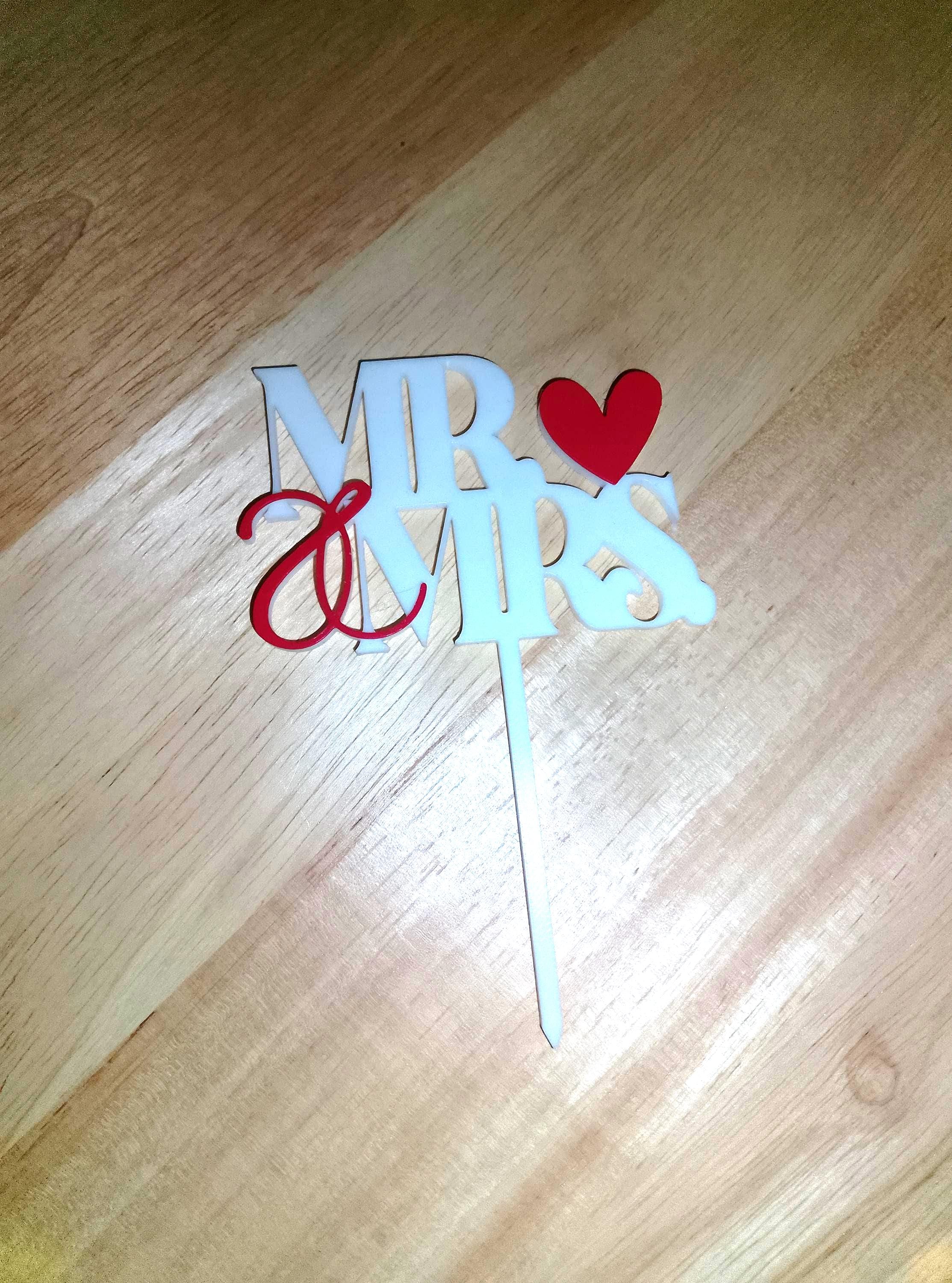 Caketopper Mr & Mrs