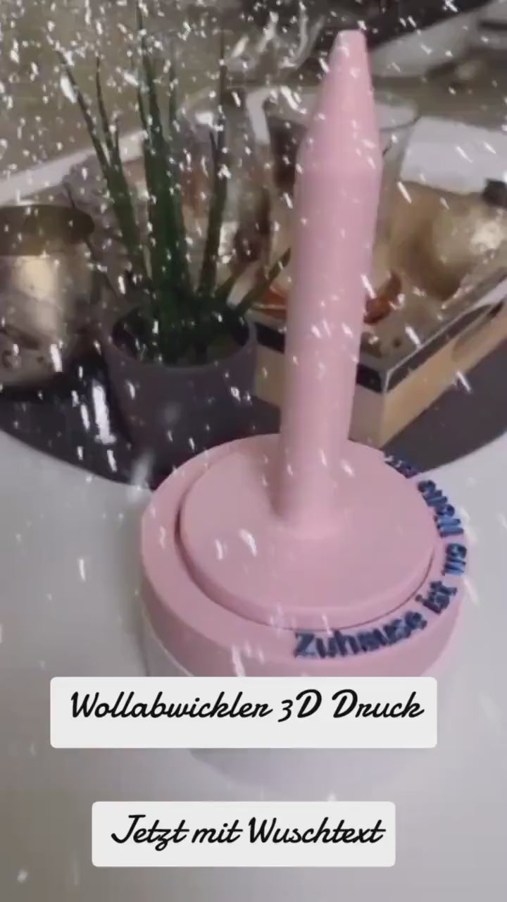 Wollabwickler 3D Wunschtext