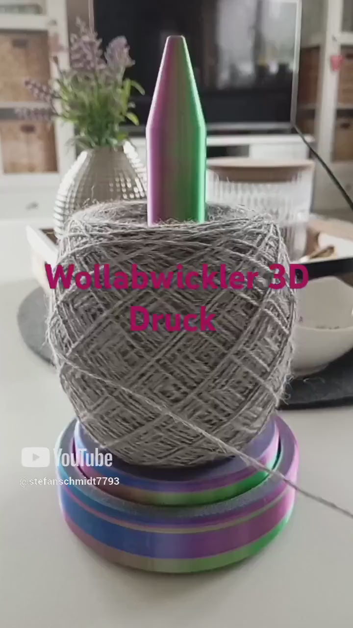 Wollabwickler 3D Druck Rosa