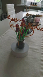 Caketopper - Hochzeit mit Wunschnamen • 3D Schriftzug Tortenstecker Verlobung